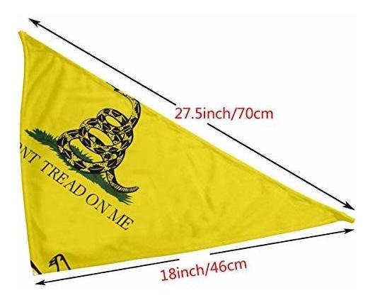 Dont Tread On Me Gadsden Flag Dog Bandana Collars Triangle Neckerchief Bibs Scarfs Accessories Pet Cats and Baby Puppies Saliva Towel