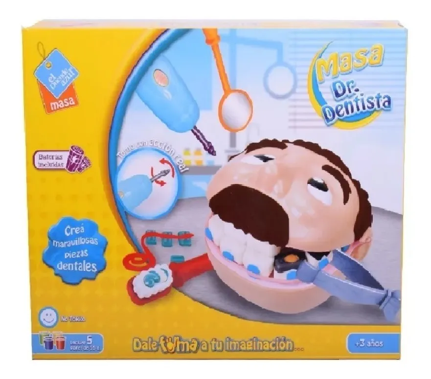 juego de dentista con masa