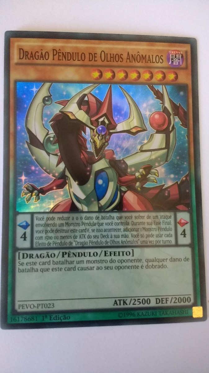 dragão pêndulo de olhos anômalos pevo pt023 super r yugioh r 4