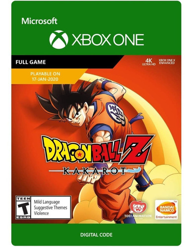 Dragon Ball Z Kakarot Xbox One Codigo Oficial - R$ 298,00 em Mercado Livre