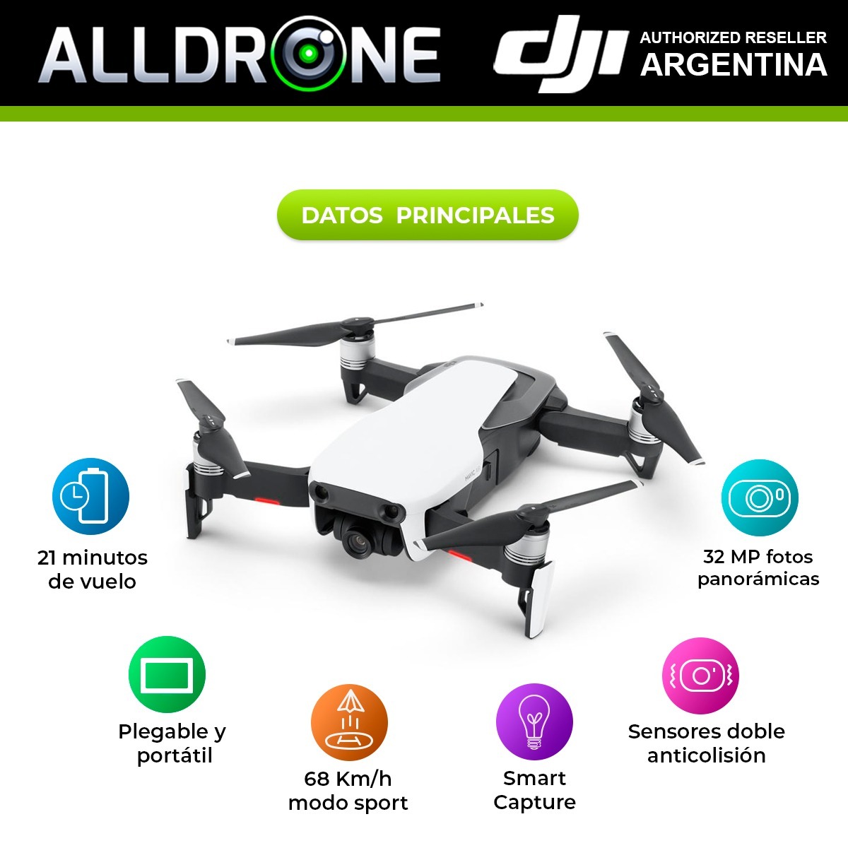 DJI Mavic Pro 4K 12MP Ultra HD Cámara drone volar más Combo-accesorios que faltan