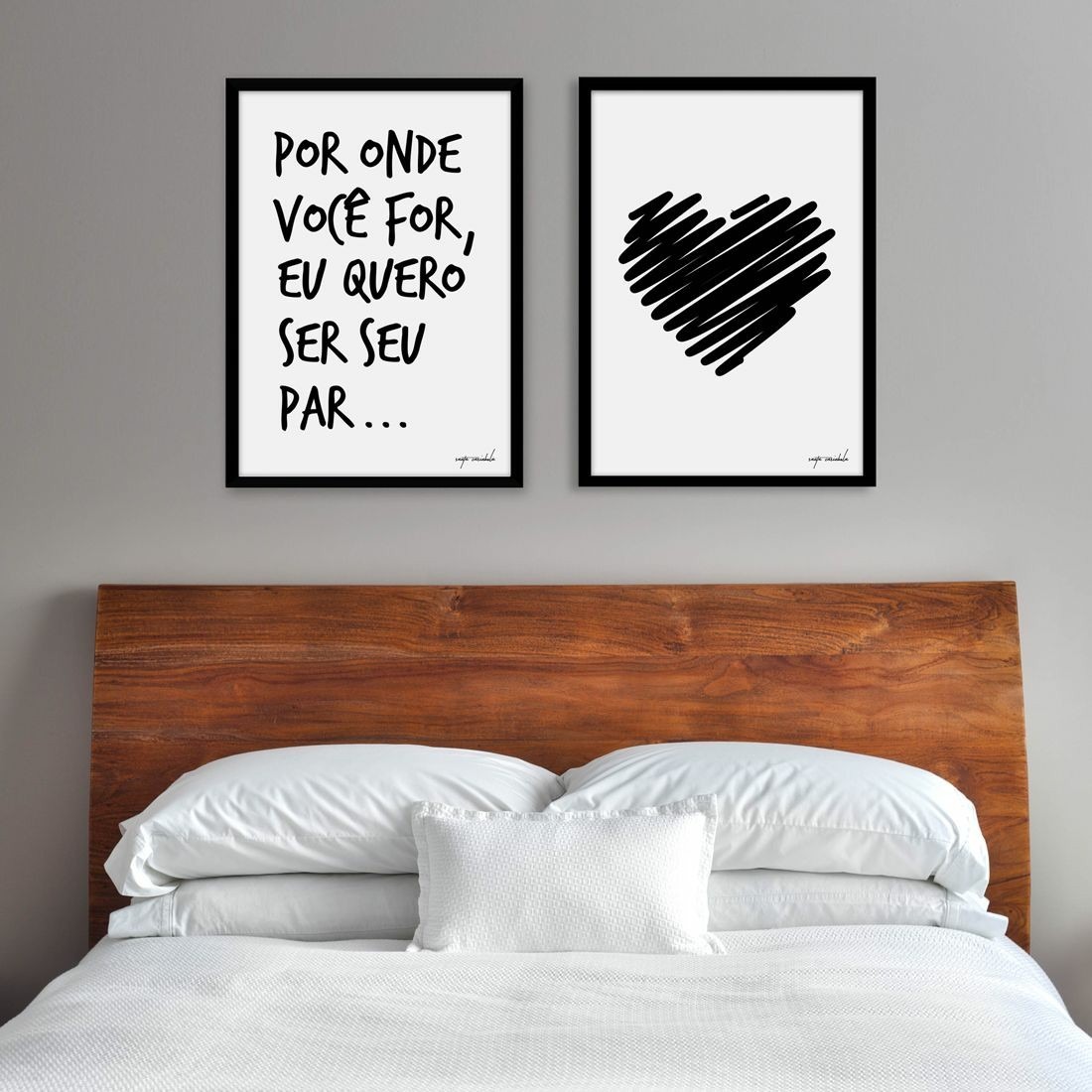 Download Duo Grande Quadro Decorativo Quarto Casal Lindo Com Vidro - R$ 249,00 em Mercado Livre