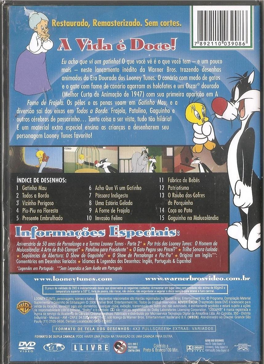 dvd aventuras com piu piu e frajola colecao looney tunes r 39