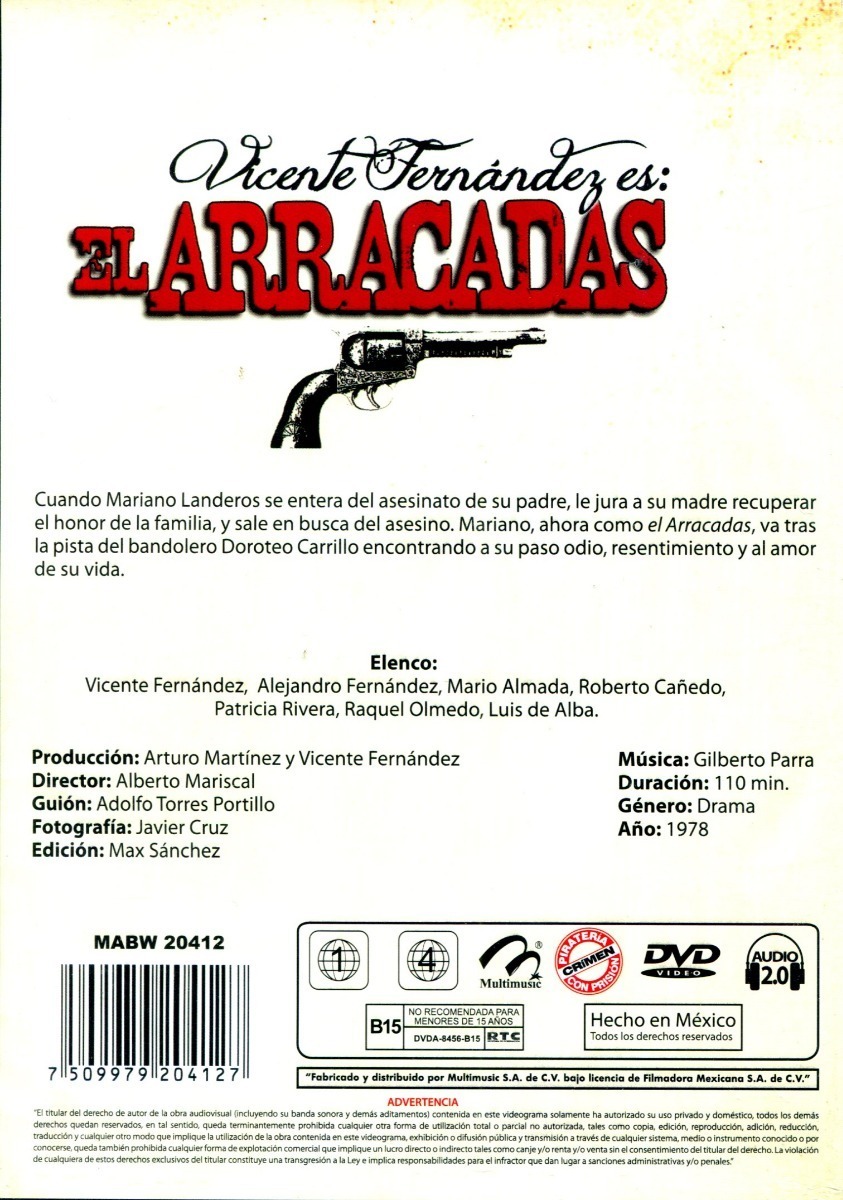 Dvd El Arracadas ( 1978 ) - Alberto Mariscal / Vicente Ferna - $ 269.00 en Mercado Libre