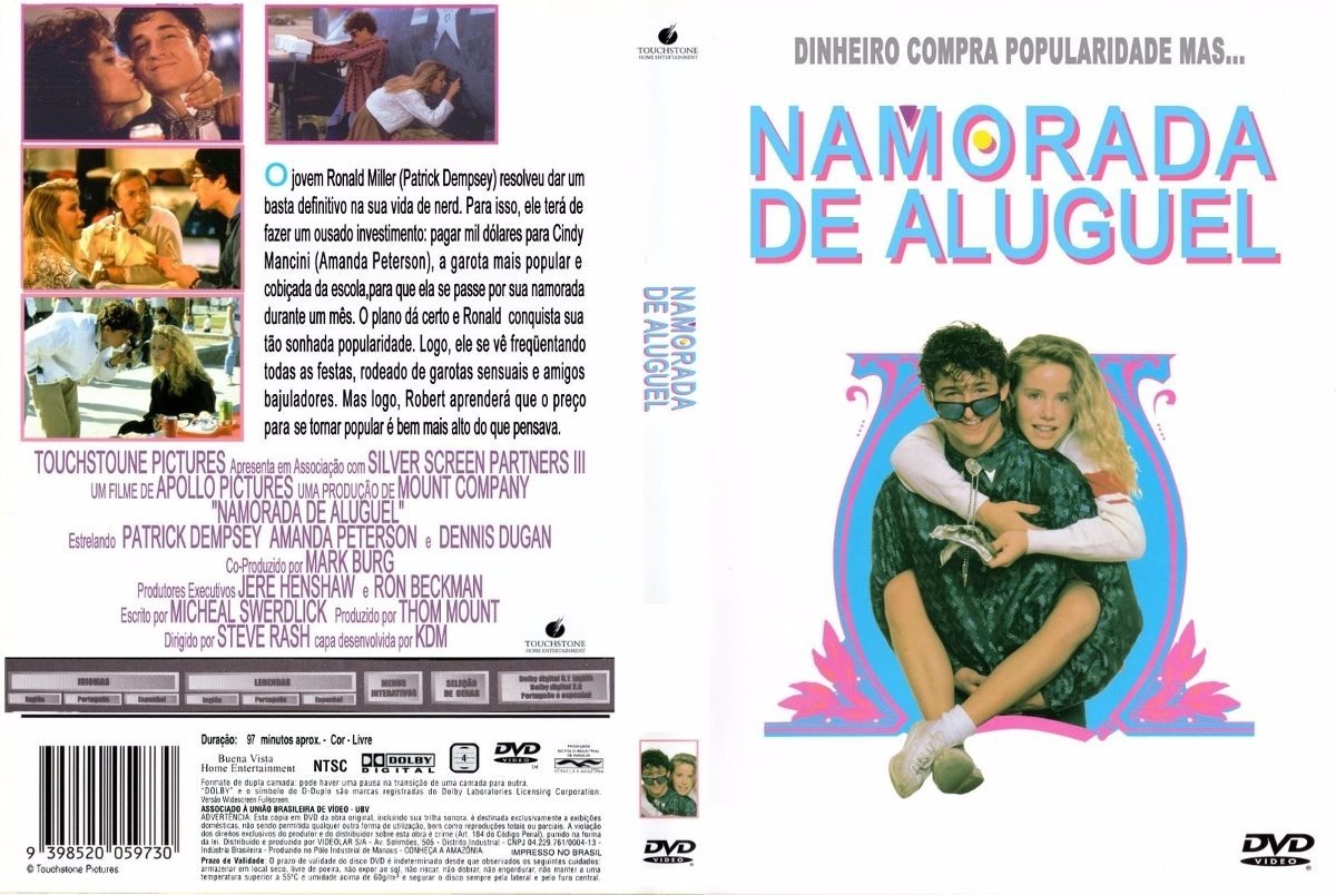 Dvd Namorada De Aluguél - Dublado - Patrick Dempsey 1987 