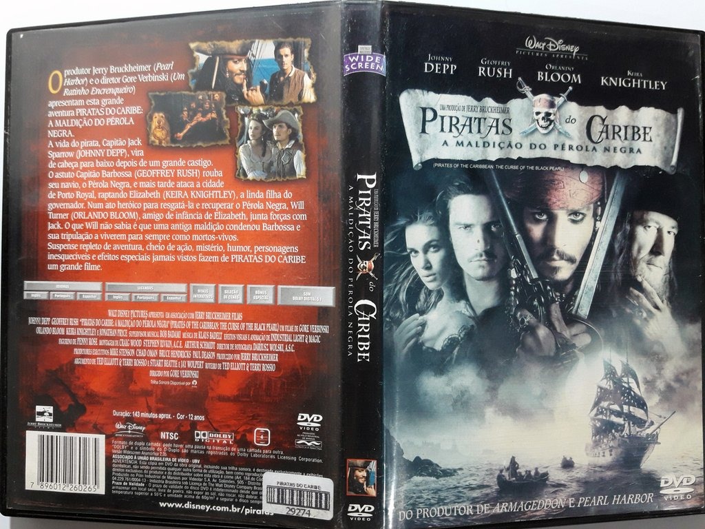 Dvd Piratas Do Caribe A Maldicao Do Perola Negra Johnny Depp R Dvd Piratas Do Caribe A Maldicao Do Perola Negra Johnny Depp R