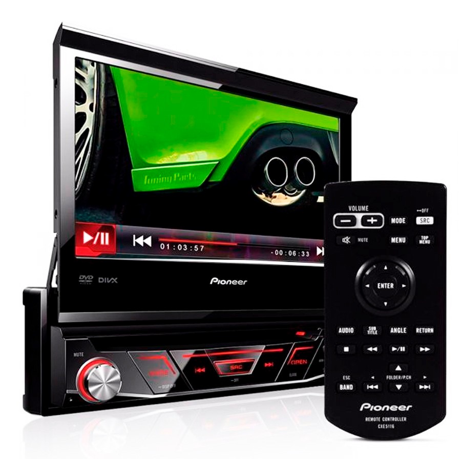Dvd Player Pioneer Retrátil C/ Bluetooth Avh-4880bt + Câmera - R$ 951,98 em Mercado Livre