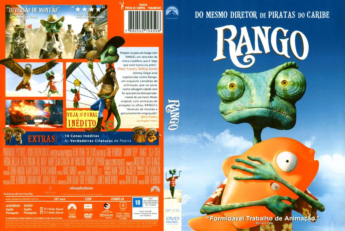 dvd rango animação comédia original infantil dublado r 9 96