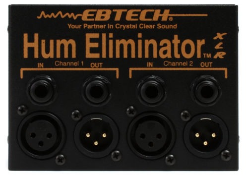 ebtech he 2 xlr hum eliminator caja de 2 canales con conect hum con