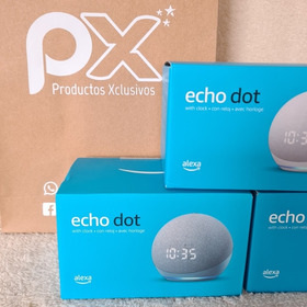 Echo Dot 4 Generación C/ Reloj Amazon Alexa Parlante Stock