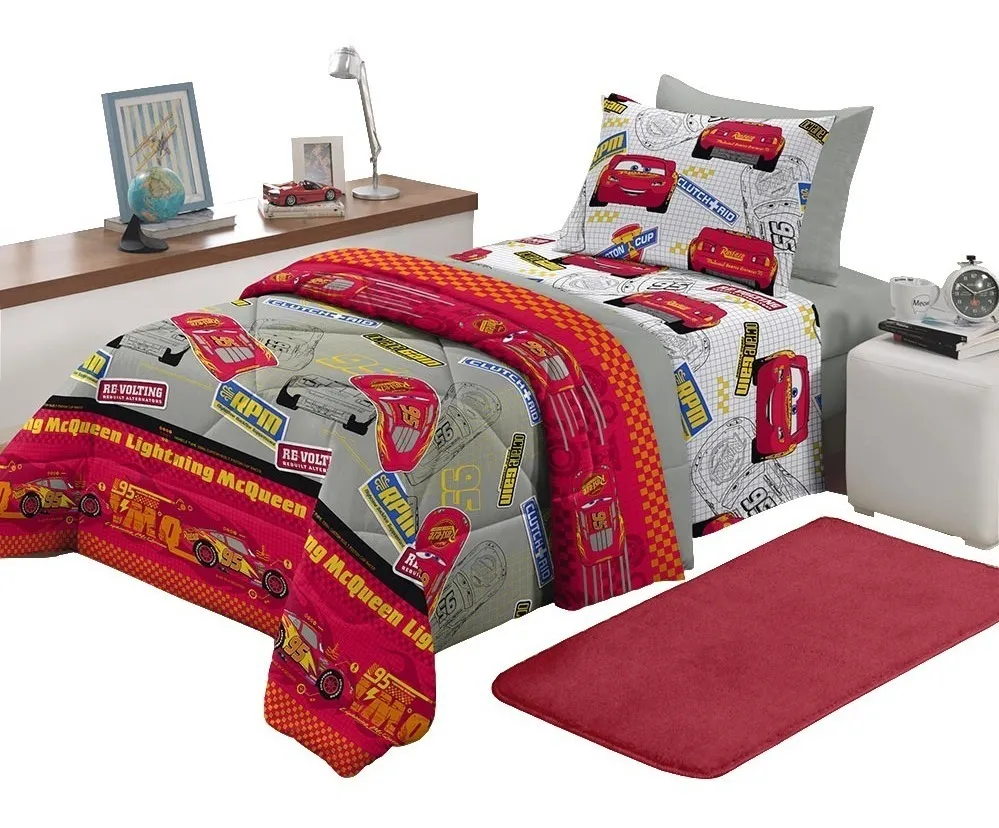 Edredom Infantil Carros Mcqueen Speed Disney Santista R 197 82