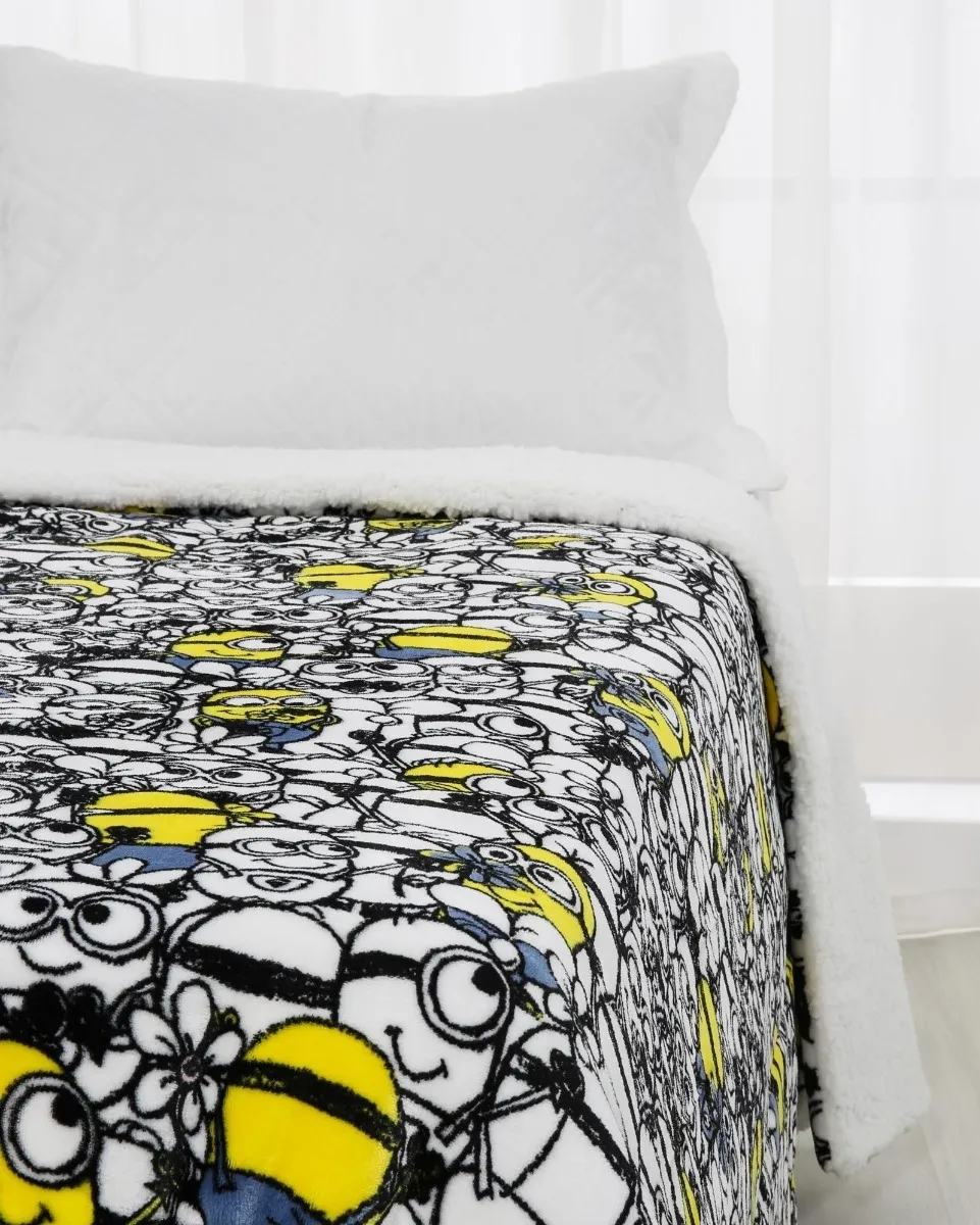Edredom Infantil Sherpa Minions 17 R 259 90 Em Mercado Livre