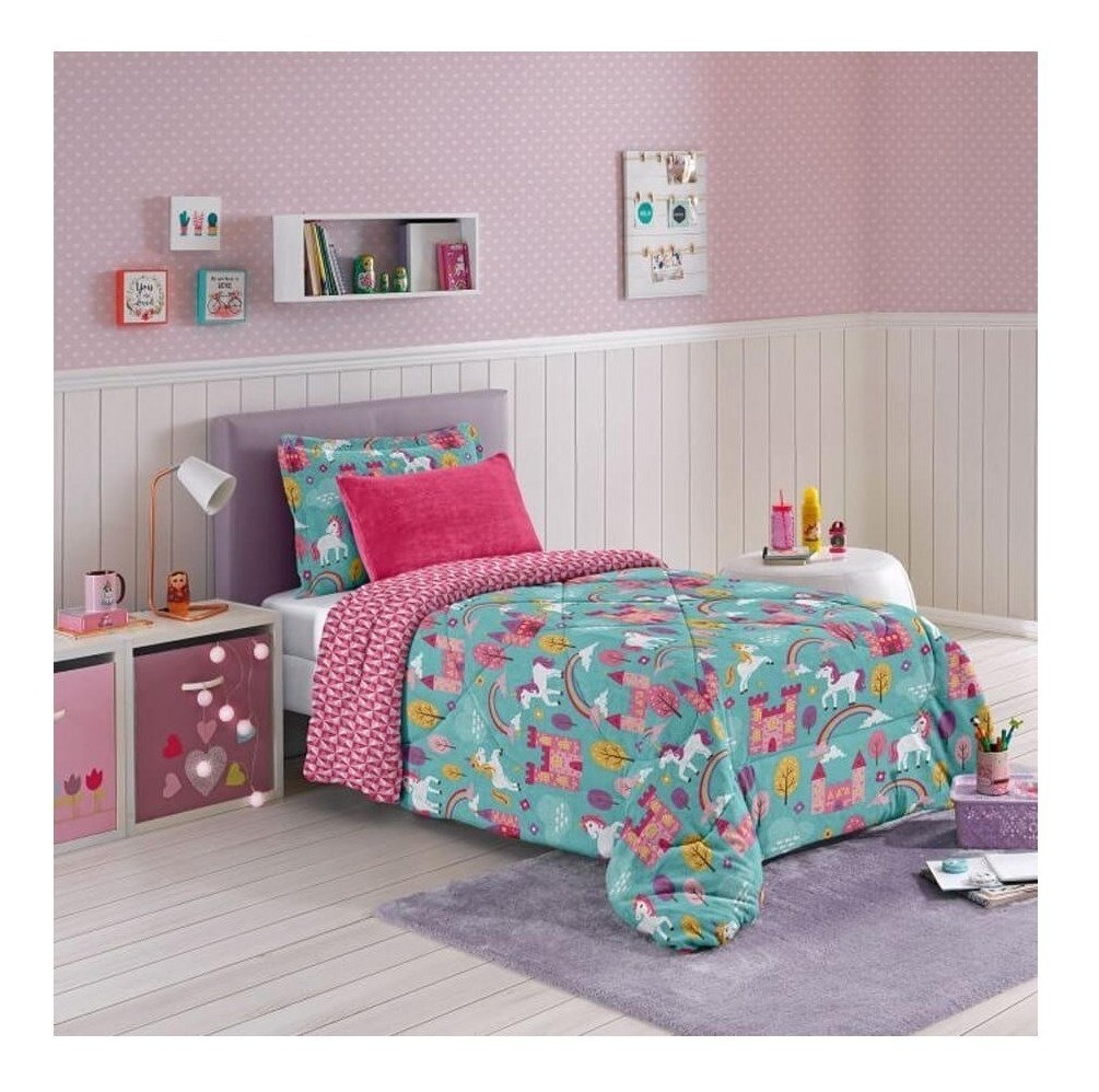 Edredom Solteiro Plush Unicornio Hedrons R 259 00 Em Mercado Livre