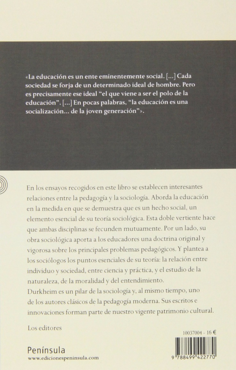 educacion y sociologia emile durkheim