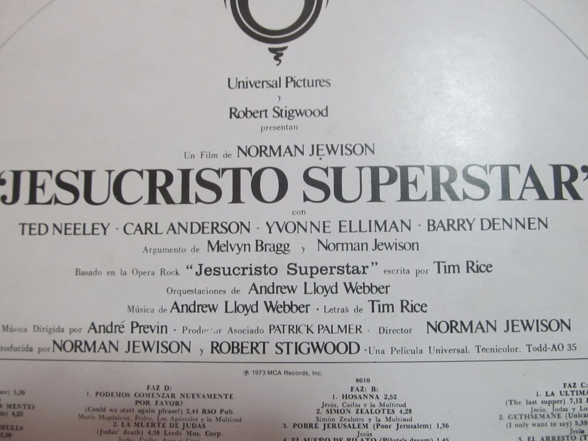 jesucristo superstar vinilo jesucristo superstar vinilo