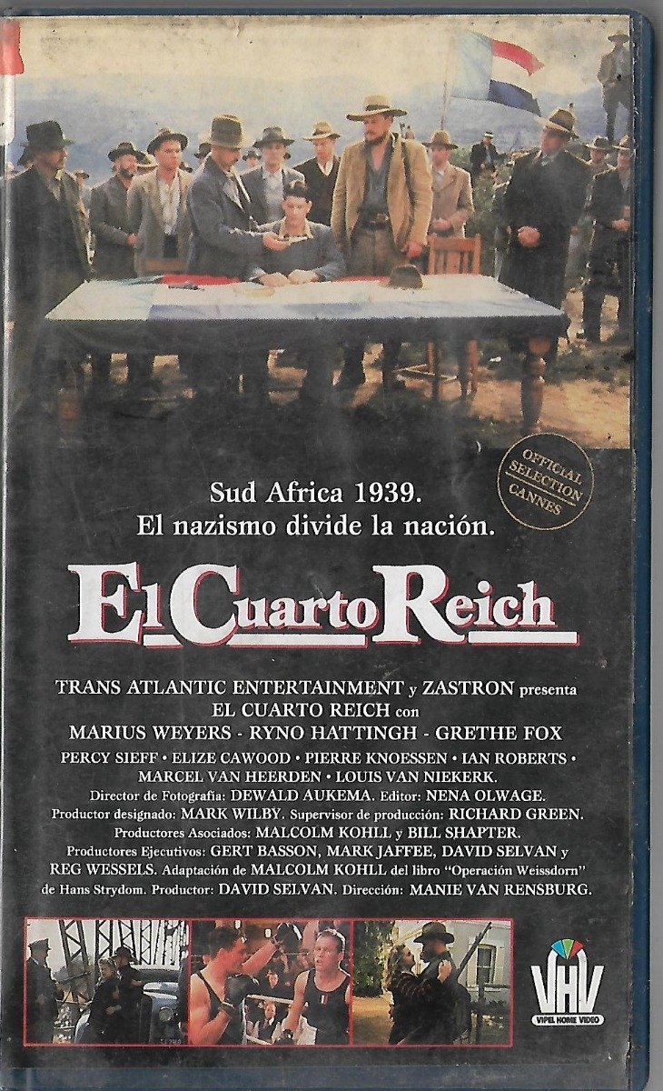 El Cuarto Reich Marius Weyers Ryno Hattingh Vhs - $ 80,00 en Mercado ... El Cuarto Reich Marius Weyers Ryno Hattingh Vhs - $ 80,00 en Mercado ...
