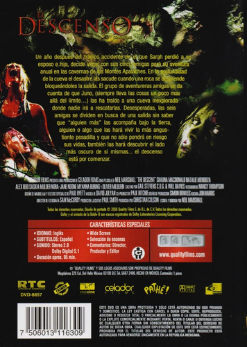 El Descenso Pelicula Completa En Español Latino El Descenso The Descent Pelicula Dvd - $ 199.00 en Mercado Libre