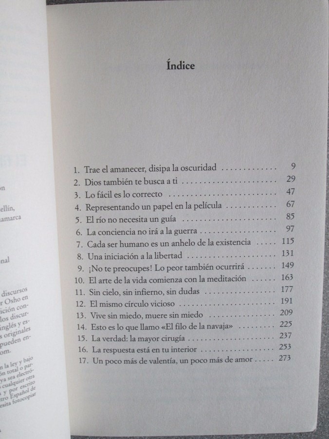 al filo de la navaja osho
