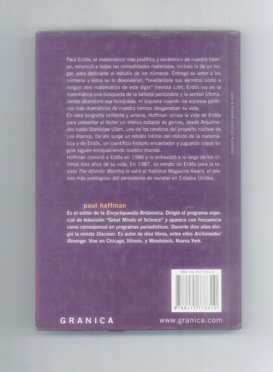 el hombre que solo amaba los numeros paul hoffman