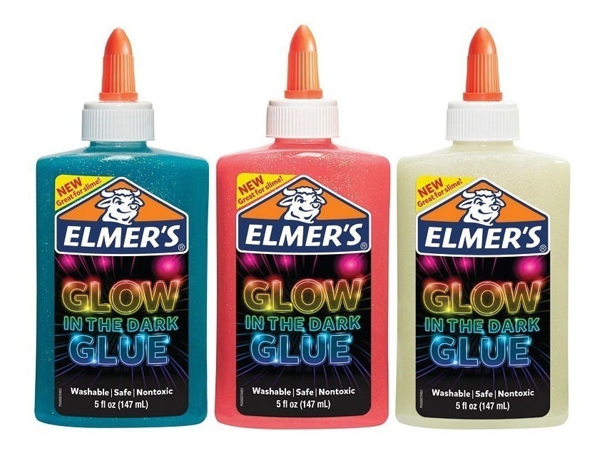 Elmers Adhesivo Glow In The Dark Slime Blue Brilla Oscuridad