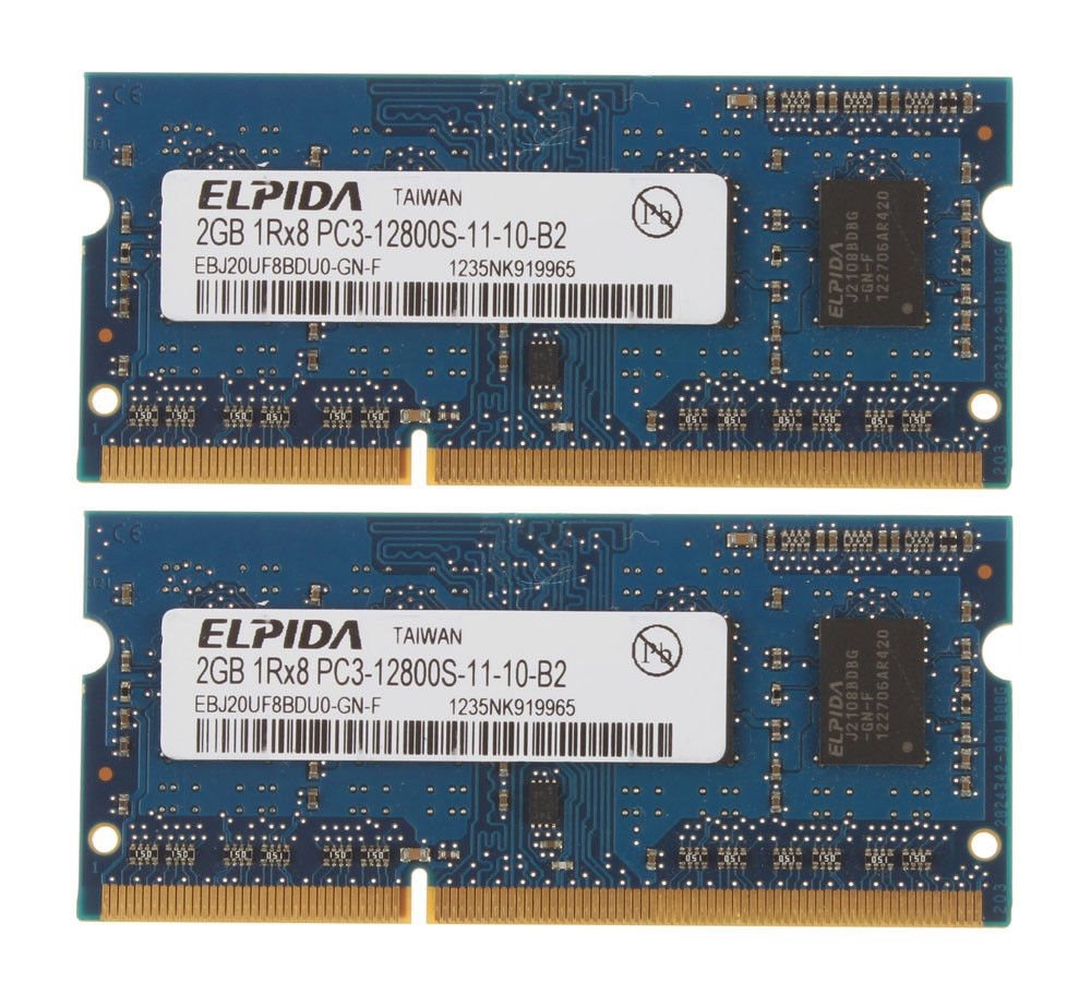 Elpida 2GB 1Rx8 PC3-12800S-11-10-B2