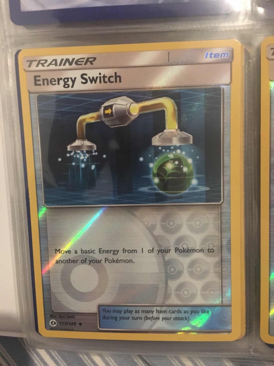 Pokemon- NM 117//149 Sun and Moon-Base Set 4X Energy Switch Uncommon Trainer
