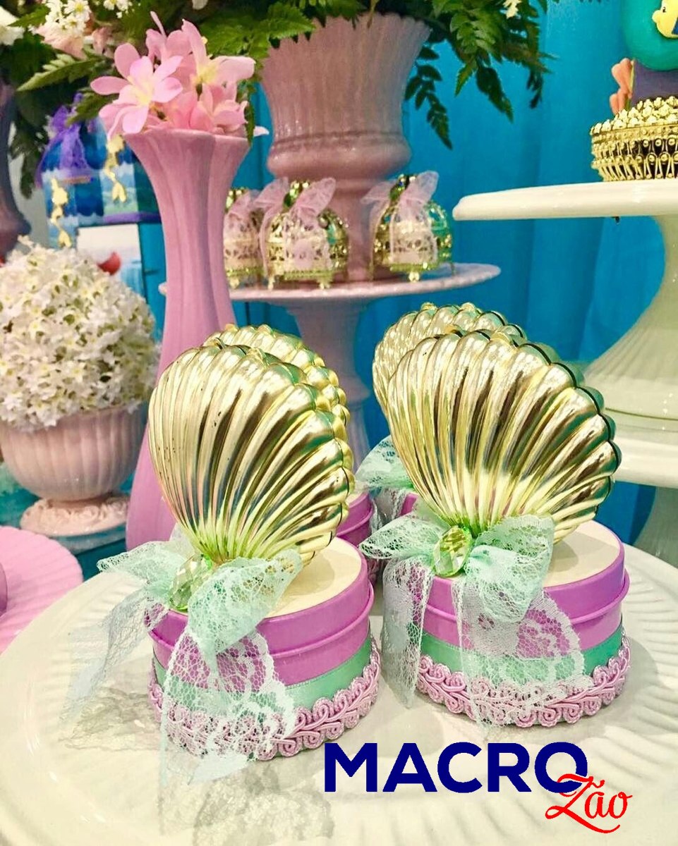 Enfeite Concha C 12 Dourado Decoraç u00e3o Mesa Fundo Do Mar R$ 29,99 em Mercado Livre -> Enfeites De Mesa Tema Sereia Enfeite Concha C 12 Dourado Decoraç u00e3o Mesa Fundo Do Mar R$ 29,99 em Mercado Livre -> Enfeites De Mesa Tema Sereia