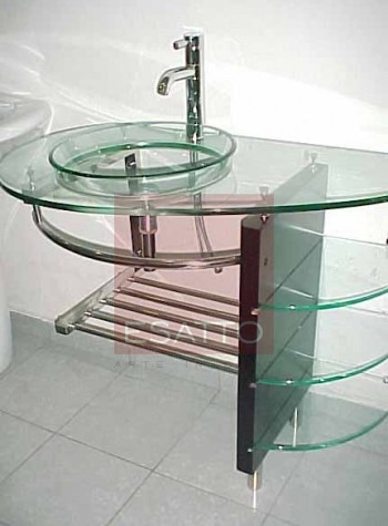 Esatto ® - Mueble De Baño Lavabo Cristal Cromo Mv-005 - $ 5,039.00 en