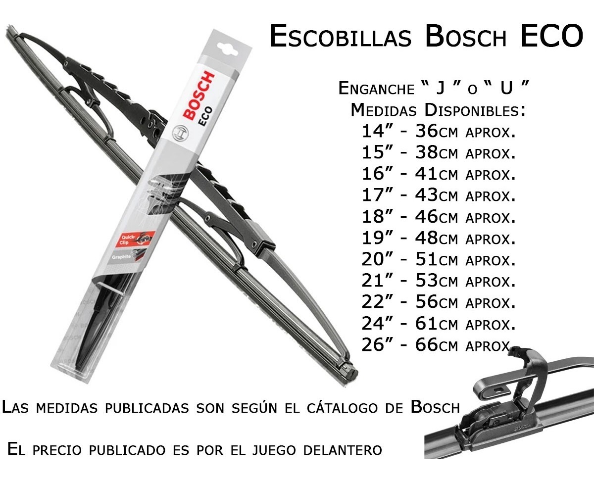 pueblo ácido Roca Escobillas Limpiaparabrisas Bosch Vw Polo 96/03 Nolin - $ 720,00 ...