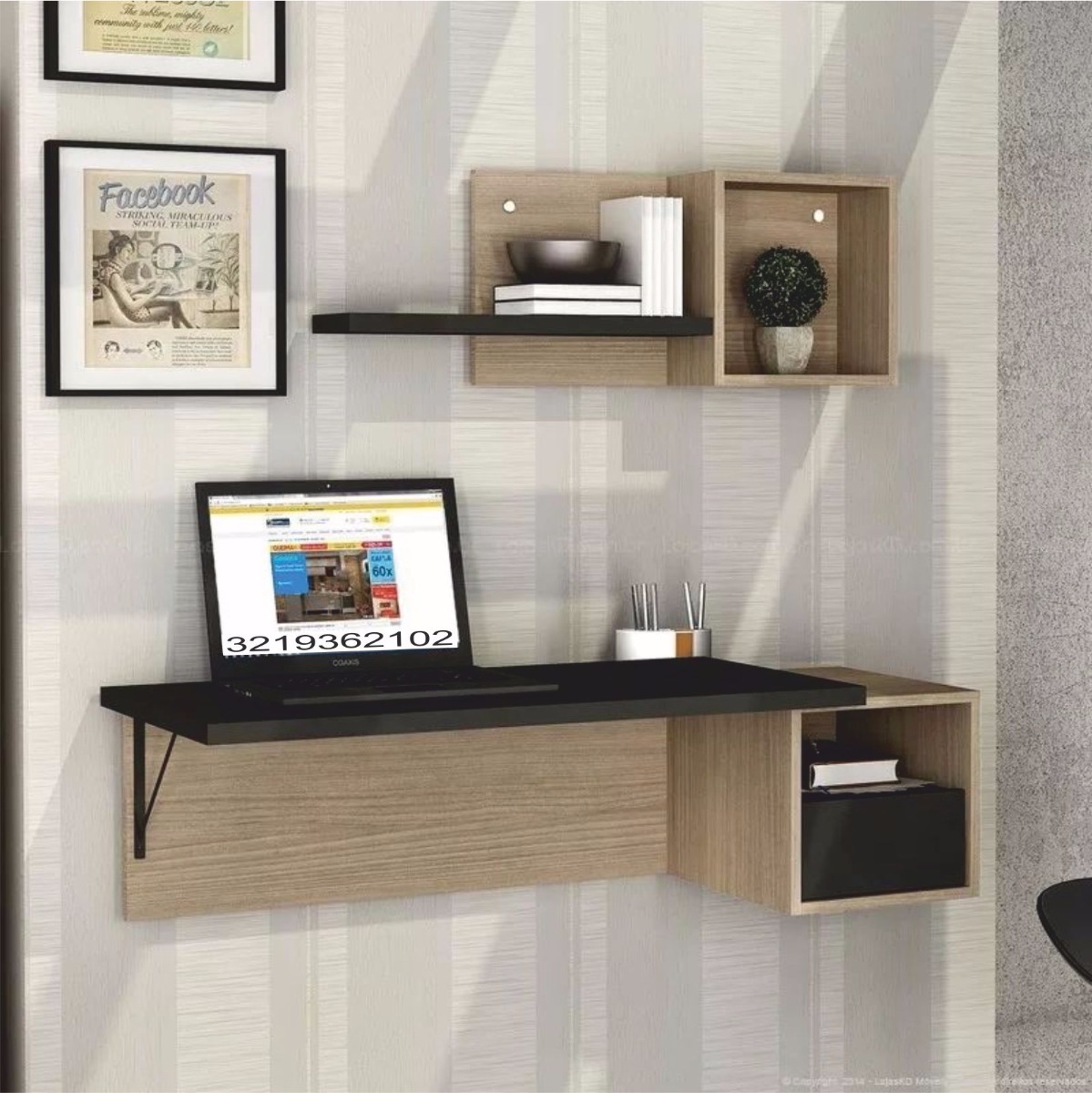 Escritorio Moderno Flotante - $ 270.000 en Mercado Libre