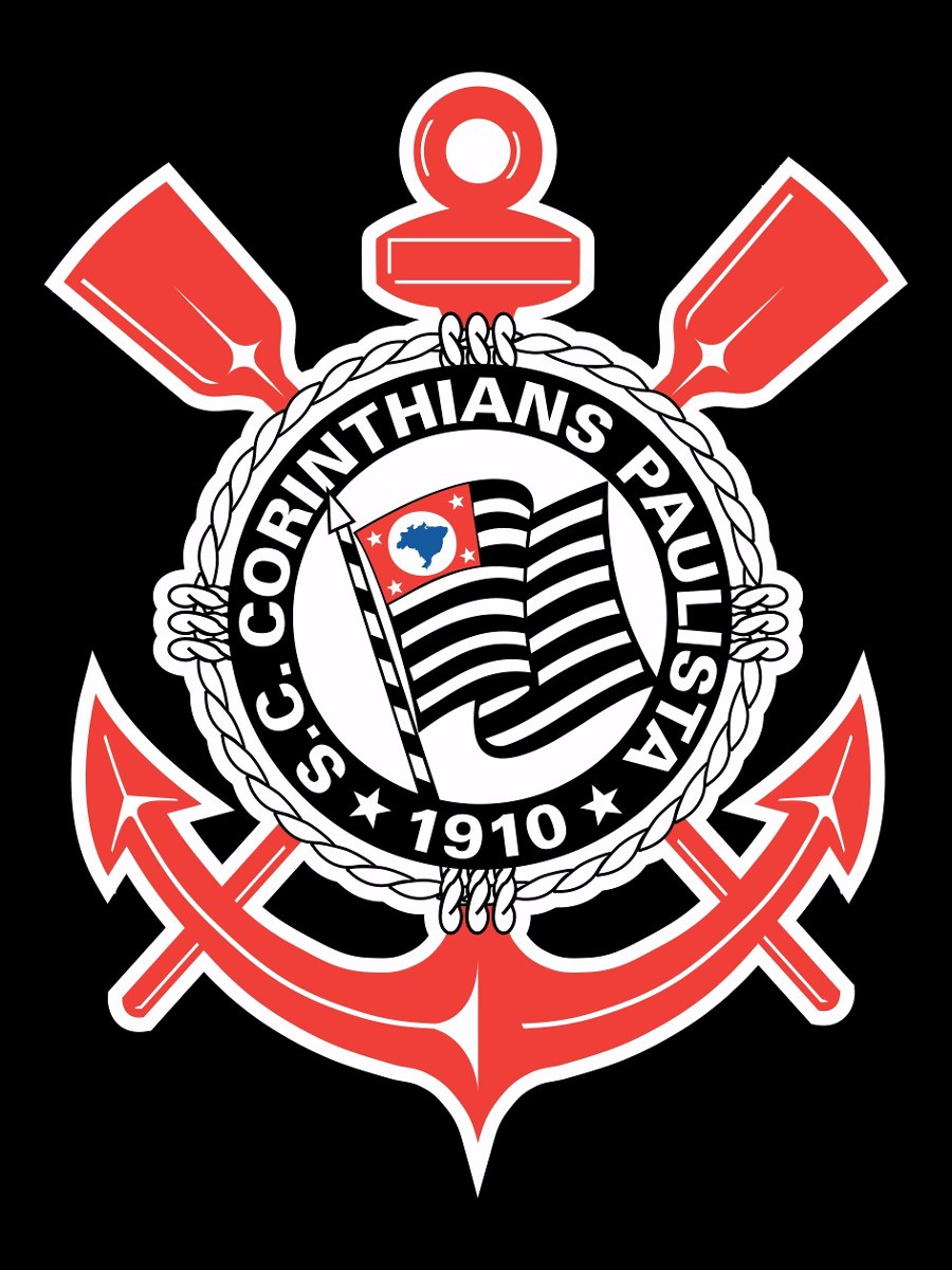 Escudo Corinthians - Gravura A Laser Em Placa De Alumínio ...