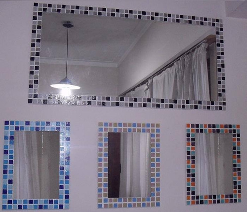 Espejo 40 x 30cm. marco de venecitas diseño/decoracion 350,00 ... Decoración Venecitas baño