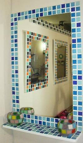 Espejo 60 x 40cm con estante!! ideal baño/ decoracion 800,00 ... Decoración Venecitas baño