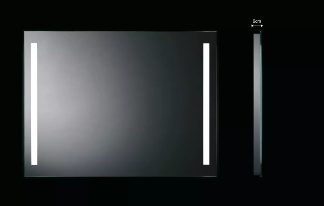 Espejo Para Baño Con Luz Led Integrada Dos Barras De 60x86cm - $ 2,110.00 en Mercado Libre