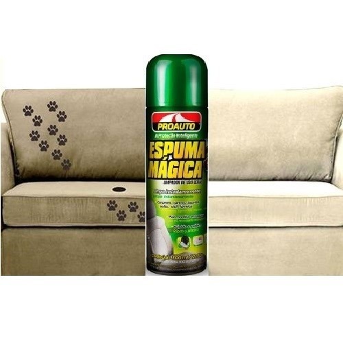 Espuma Para Banco De Carros Espuma Magica Proauto Limpa A Seco Banco Sofá Carpete 400ml - R$ 15,88