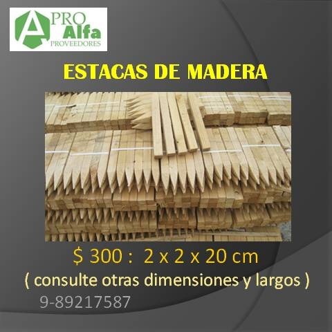 Estacas De Madera - $ 380 en Mercado Libre