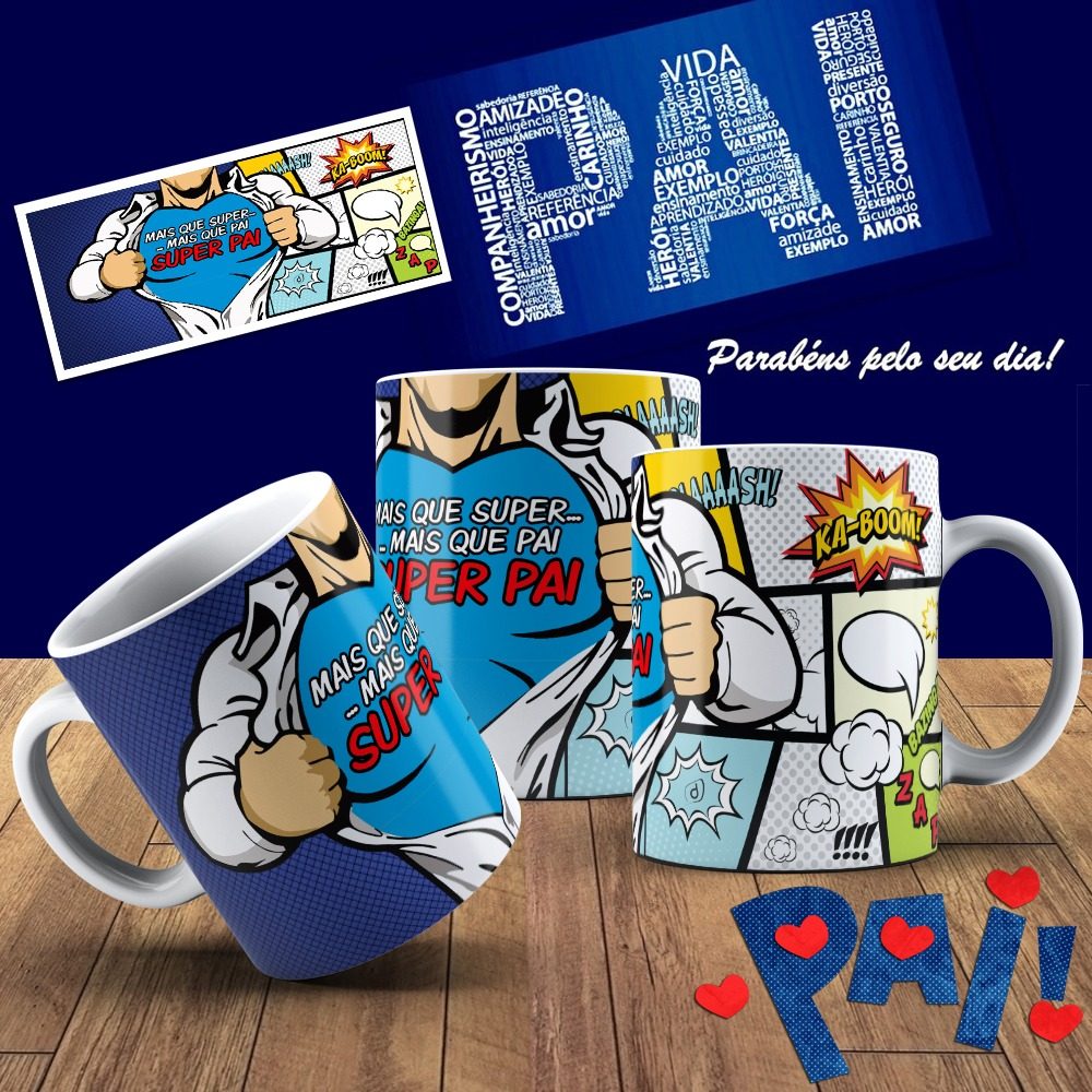 Download Estampa Arte Dia Dos Pais 2018 Caneca Camisa Sublimação 2gb - R$ 24,99 em Mercado Livre