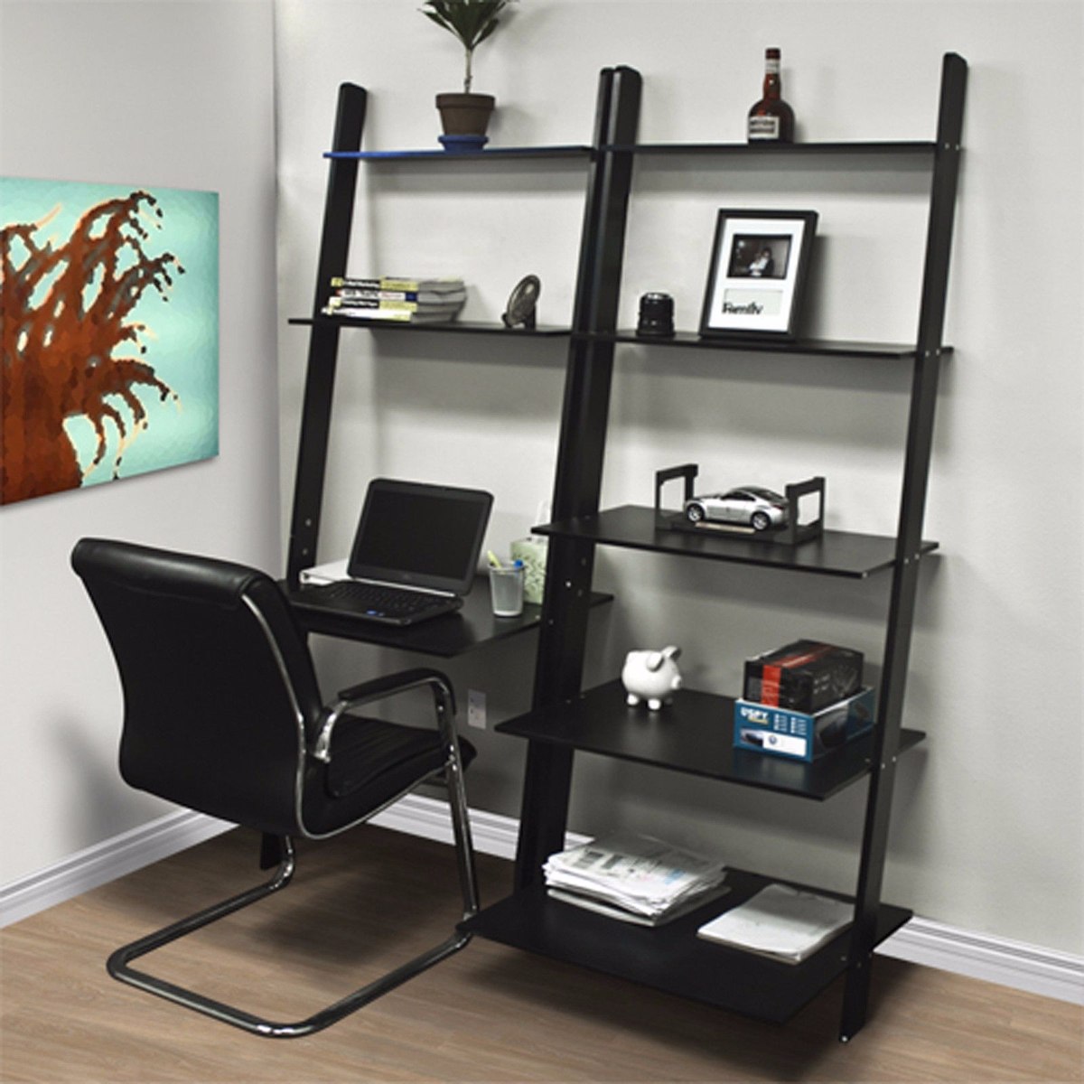 Estantería Madera Mdf Computadora Escritorio Librero Negro $ 4,950 Estantería Madera Mdf Computadora Escritorio Librero Negro $ 4,950