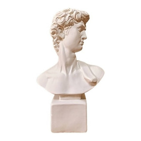Estátua Escultura Busto David De Michelangelo 30 Cm Luxo