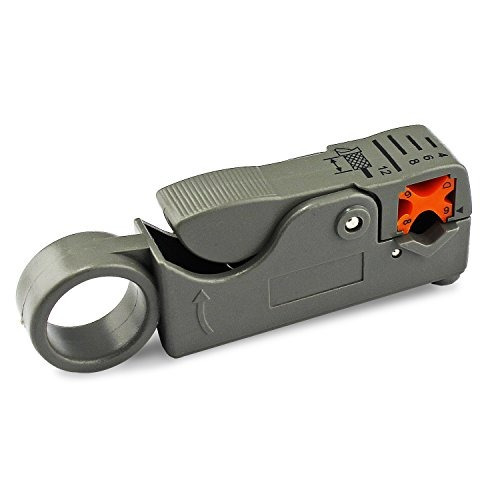 Para la compresi/ón del cable de herramientas para conectores de montaje RG6 Stripper Con 20x conectores F de compresi/ón