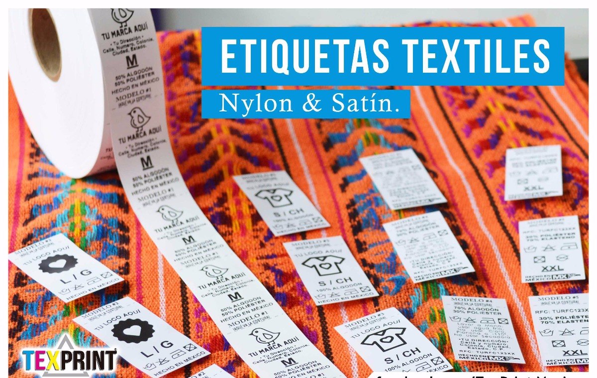 Etiquetas Para Ropa / 500 Piezas / Nylon Premium - $ 310.00 en Mercado