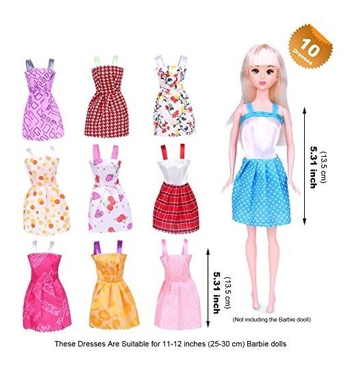 color al azar Juego de ropa y accesorios para muñecas Barbie de 123 piezas