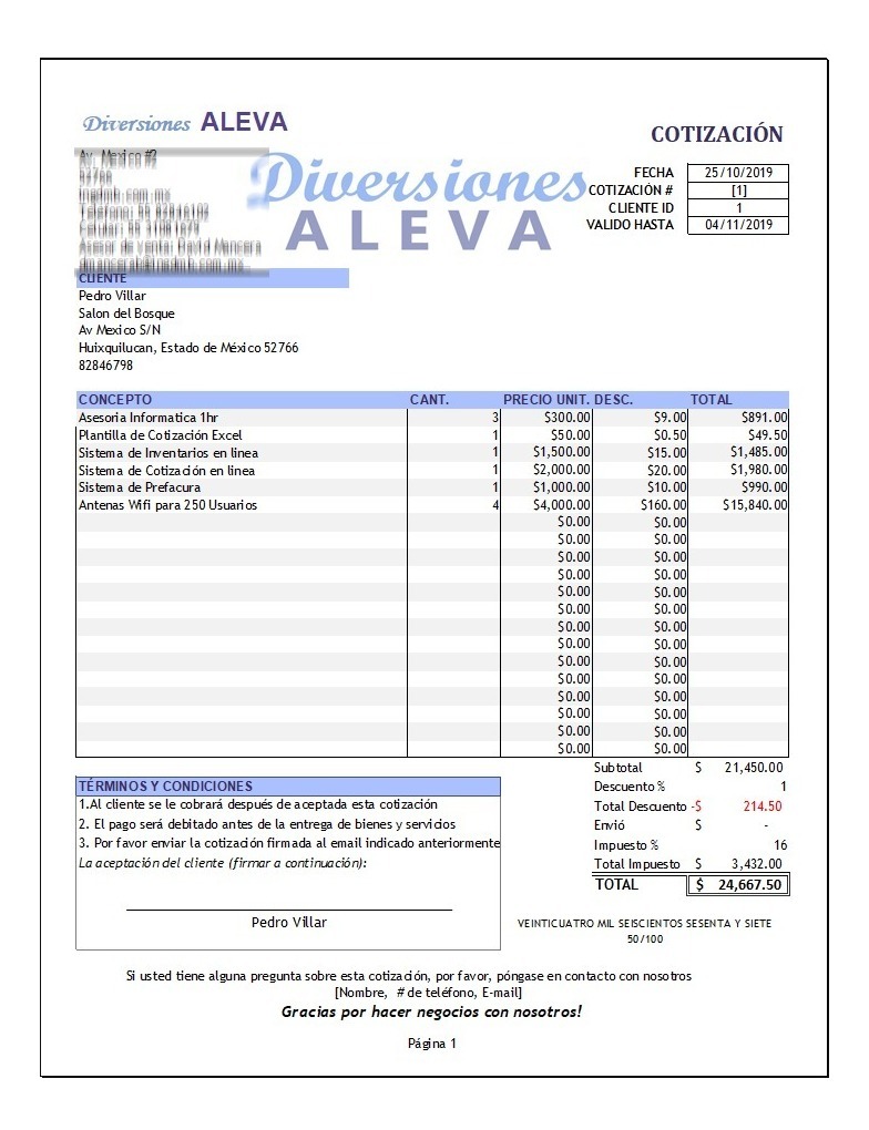 Formato De Cotizacion Formatos De Cotizaciones En Word