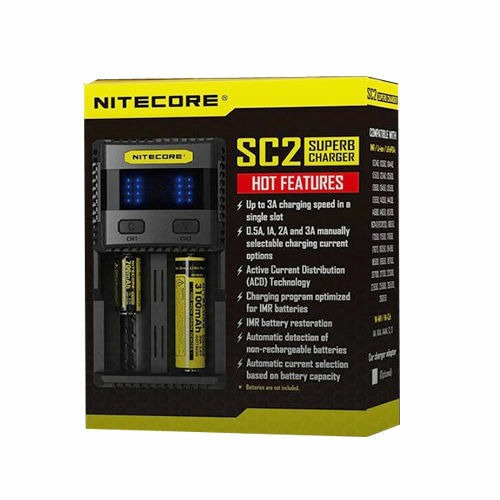 Nitecore sc2-3a cargador de carga rápida para 18650 batería Li-ion