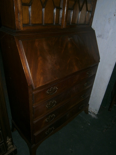 Excelente Mueble Secreter Ingles En Caoba Con Vitrina $ 23 000,00 en Mercado Libre Altura Ideal Armario Superior Cozinha ~ Excelente Mueble Secreter Ingles En Caoba Con Vitrina $ 23 000,00 en Mercado Libre