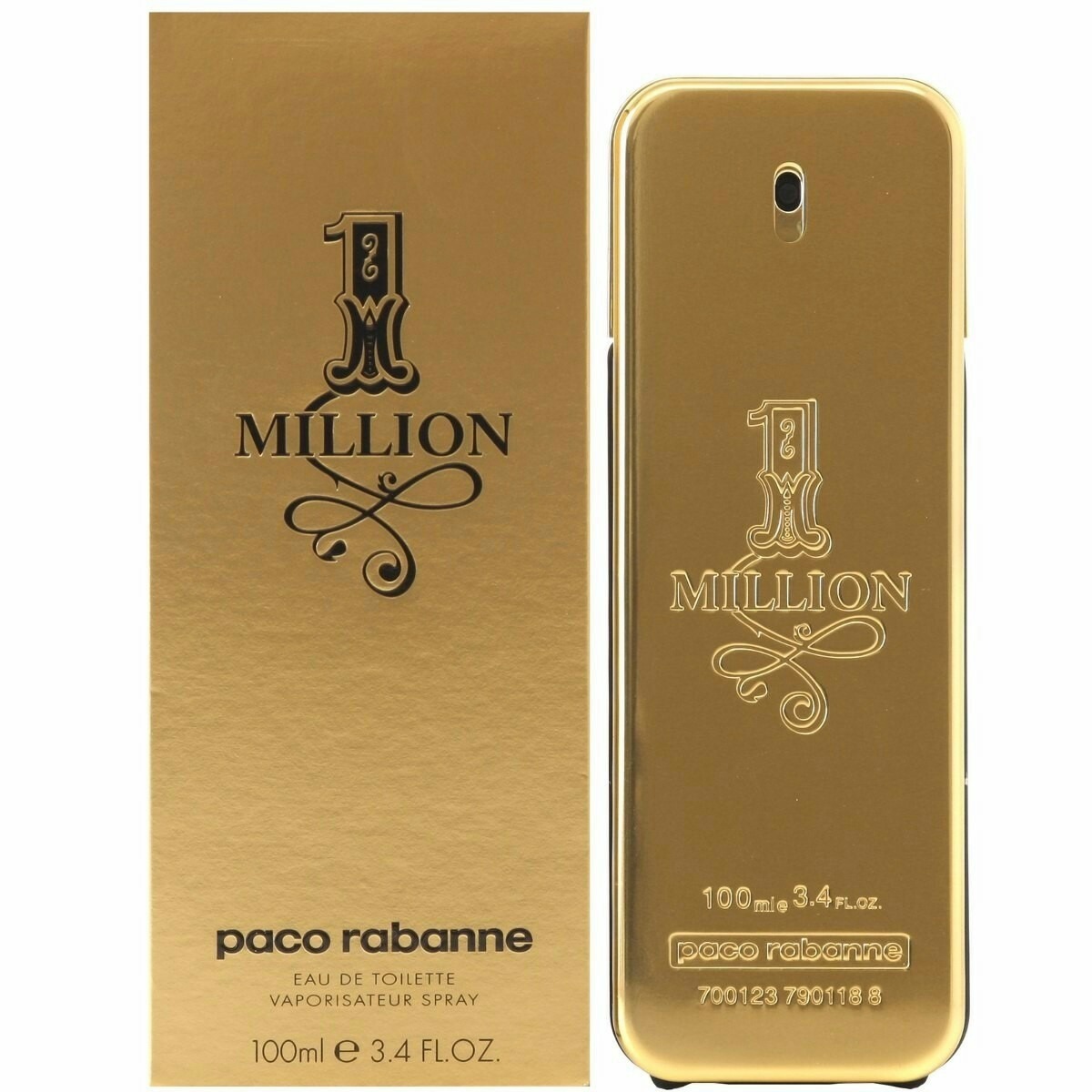 Paco Rabanne 1 Million Eau de Toilette, Uomo, 200 ml ...