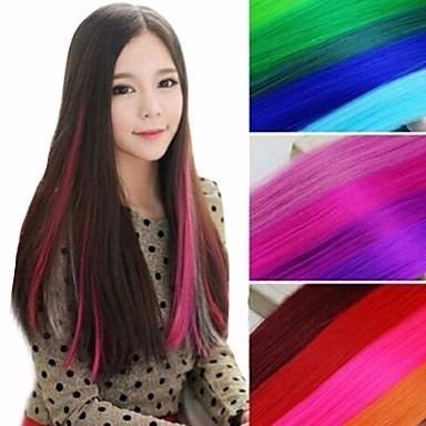Extension De Cabello En Mechas De Colores Con Clip - $ 10 Extension De Cabello En Mechas De Colores Con Clip - $ 10
