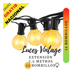 Extension Luces Led Vintage Edison 7.5 Metros Restaurante 