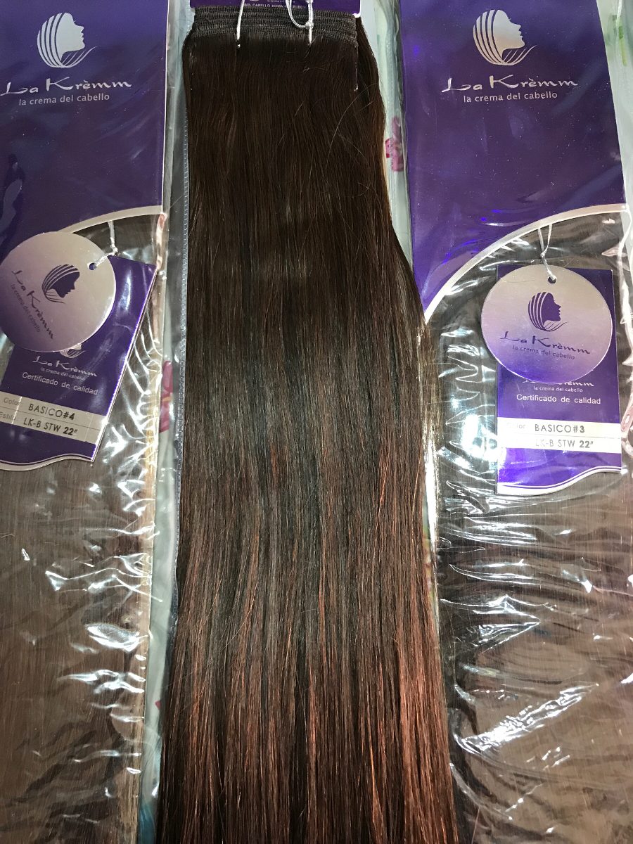 Extensiones De Cabello Marca La Kremm De 22 Tono 3 - $ 2,400.00 en Mejores Marcas De Extensiones De Cabello Humano
