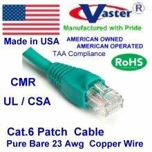 UL CMR 23AWG Super E Cable SKU-81975 UTP Cat.6 Ethernet Patch Cable Purple 55 FT Made in USA